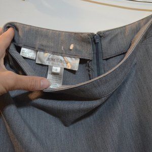 JONES&Co Gray Maxi Back Slit Pencil Skirt 8